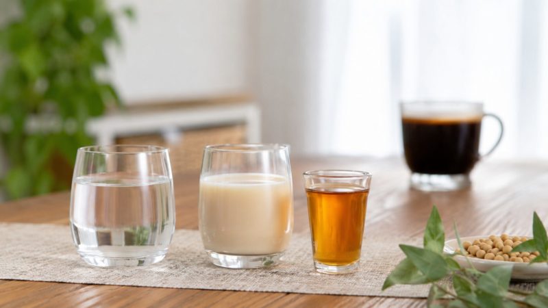 酵素ドリンクの効果を高める飲み合わせ。相性の良い水や豆乳と、注意が必要なコーヒーの比較。