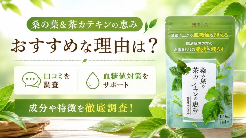 桑の葉&茶カテキンの恵みがおすすめな理由は？口コミ評判を徹底調査 