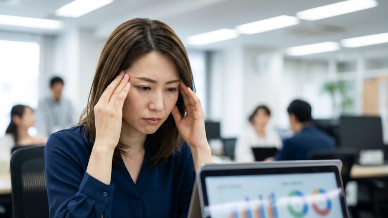 女性の薄毛の原因となる仕事のストレスや疲れ。自律神経の乱れとヘアケアの関係。